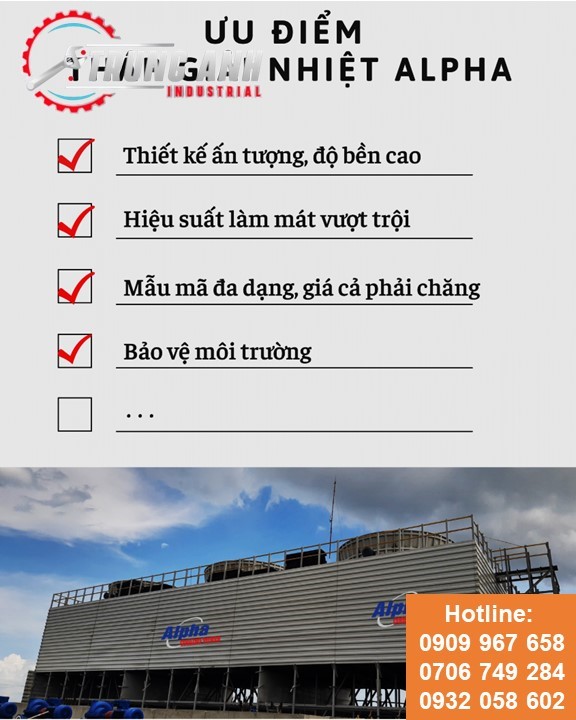ưu điểm tháp giải nhiệt