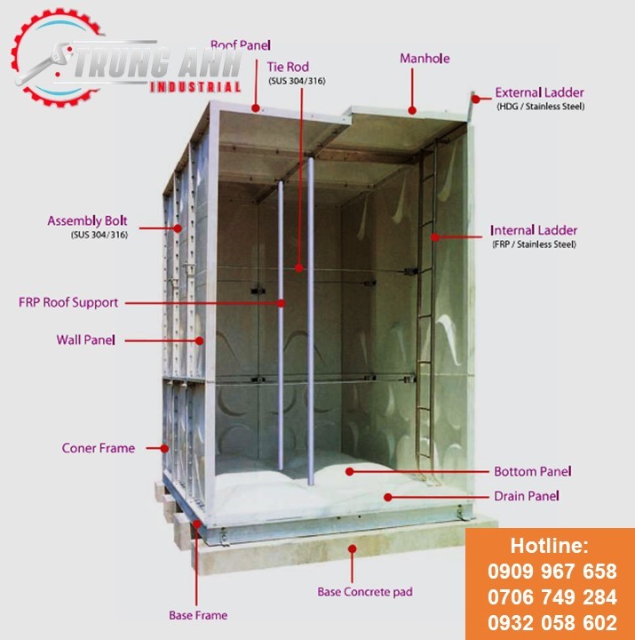 cấu tạo bồn lắp ghép