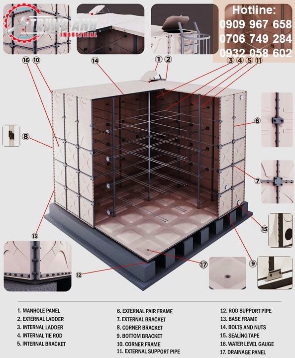 bồn frp lắp ghép