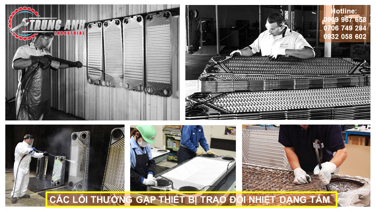 các lỗi thường gặp thiết bị trao đổi nhiệt dạng tấm