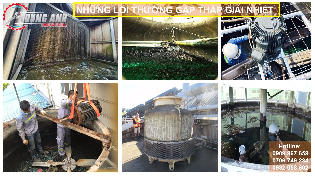 lỗi thường gặp tháp giải nhiệt