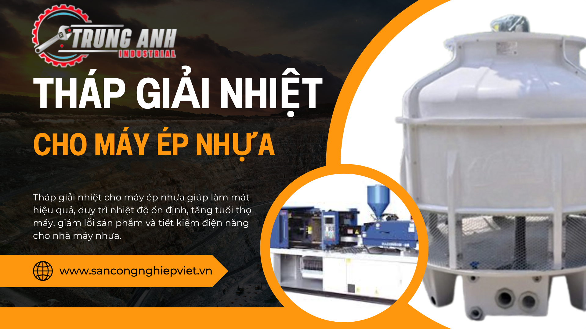 tháp giải nhiệt máy ép nhựa -trung anh