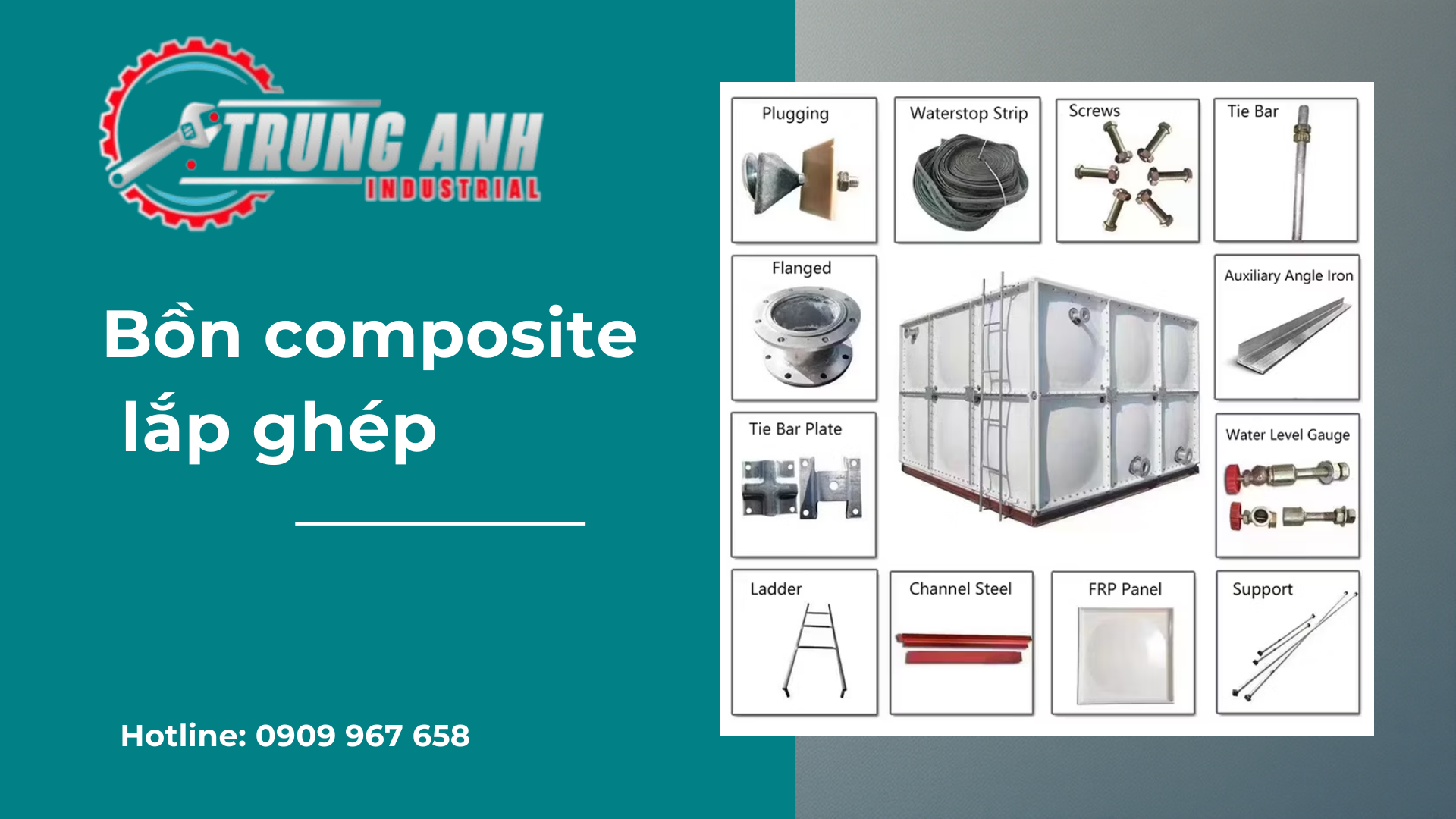 nhà cung cấp bồn composite lắp ghép