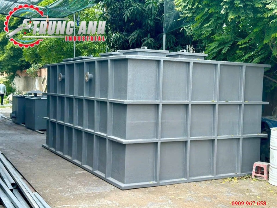 gia công bồn composite dạng vuông