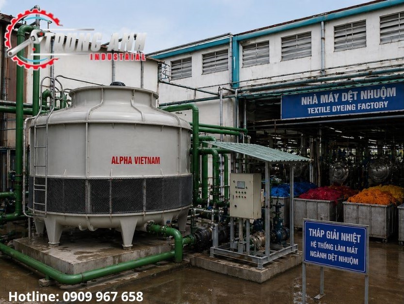 tháp giải nhiệt cho ngành dệt nhuộm