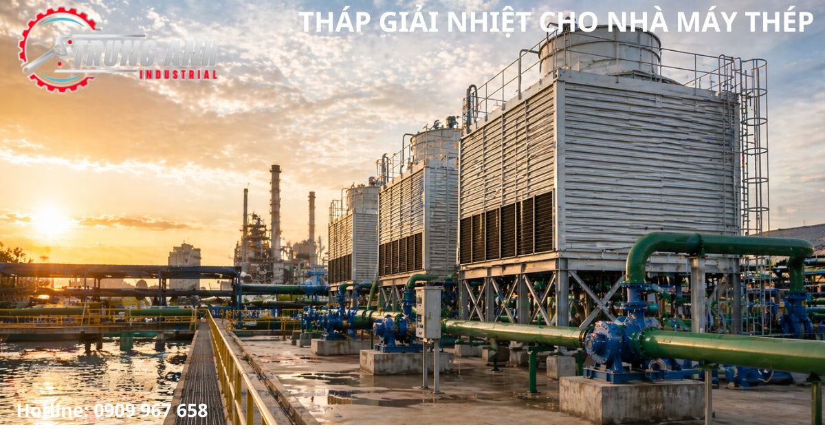 Tháp giải nhiệt cho nhà máy thép