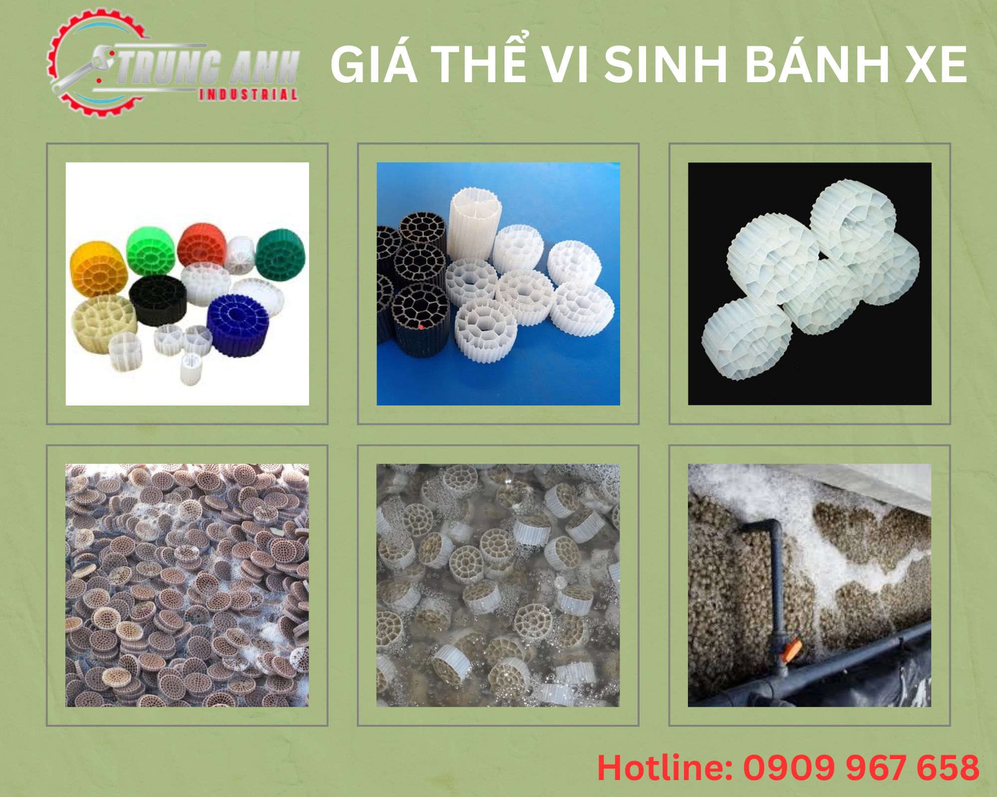 giá thể vi sinh dạng bánh xe