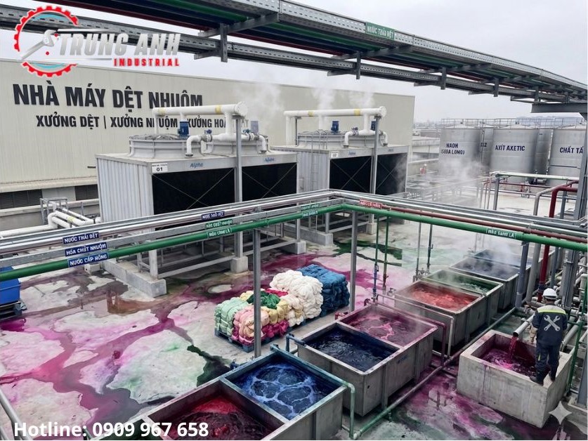 tháp giải nhiệt cho ngành dệt nhuộm