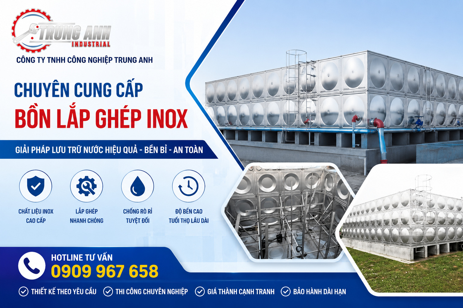 bồn lắp ghép inox