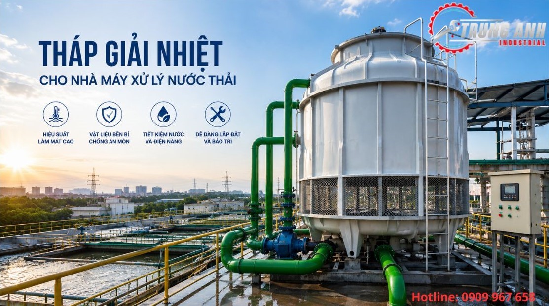 tháp giải nhiệt cho nhà máy xử lý nước thải