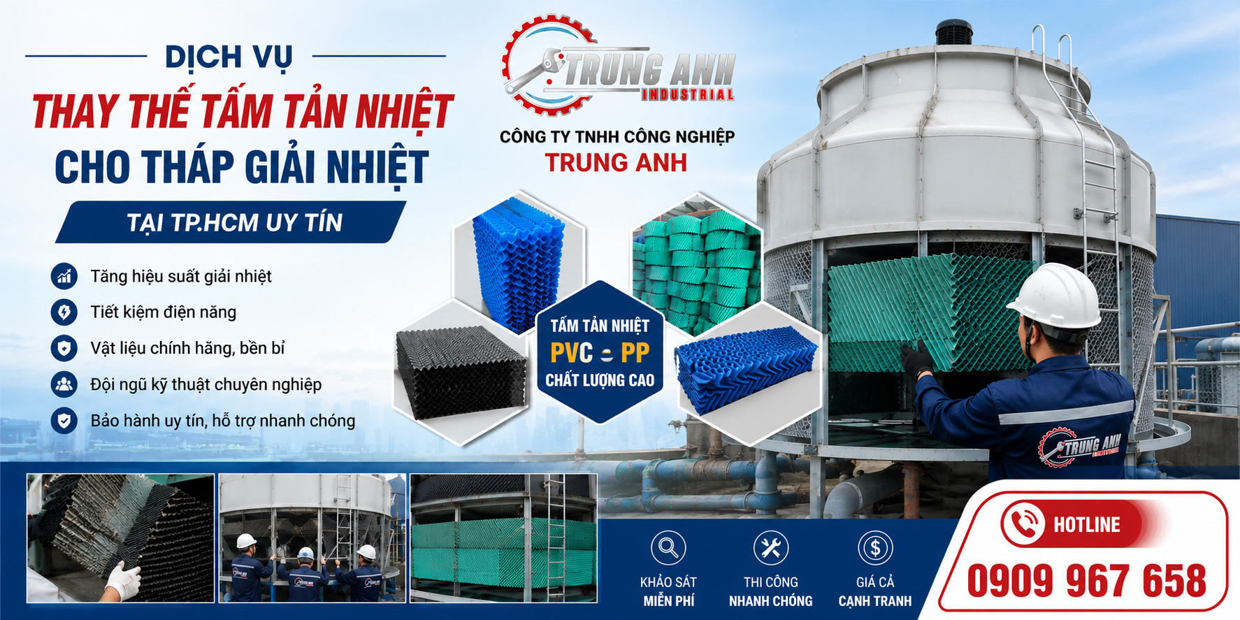 dịch vụ thay thế tấm tản nhiệt tại tphcm