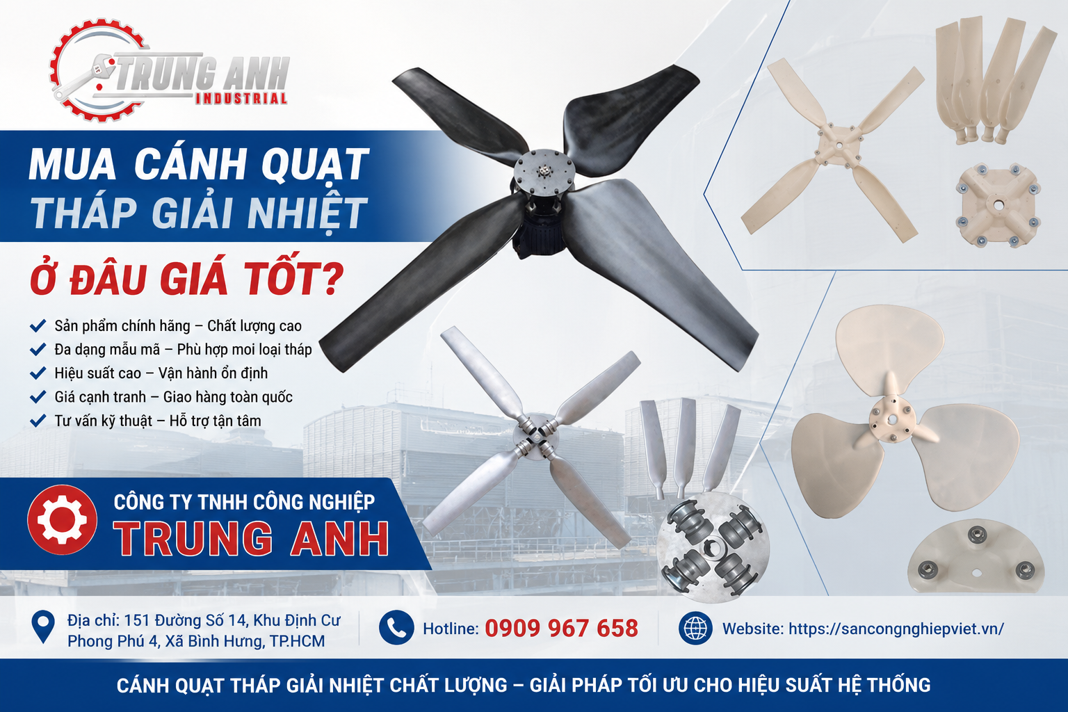 cánh quạt tháp giải nhiệt