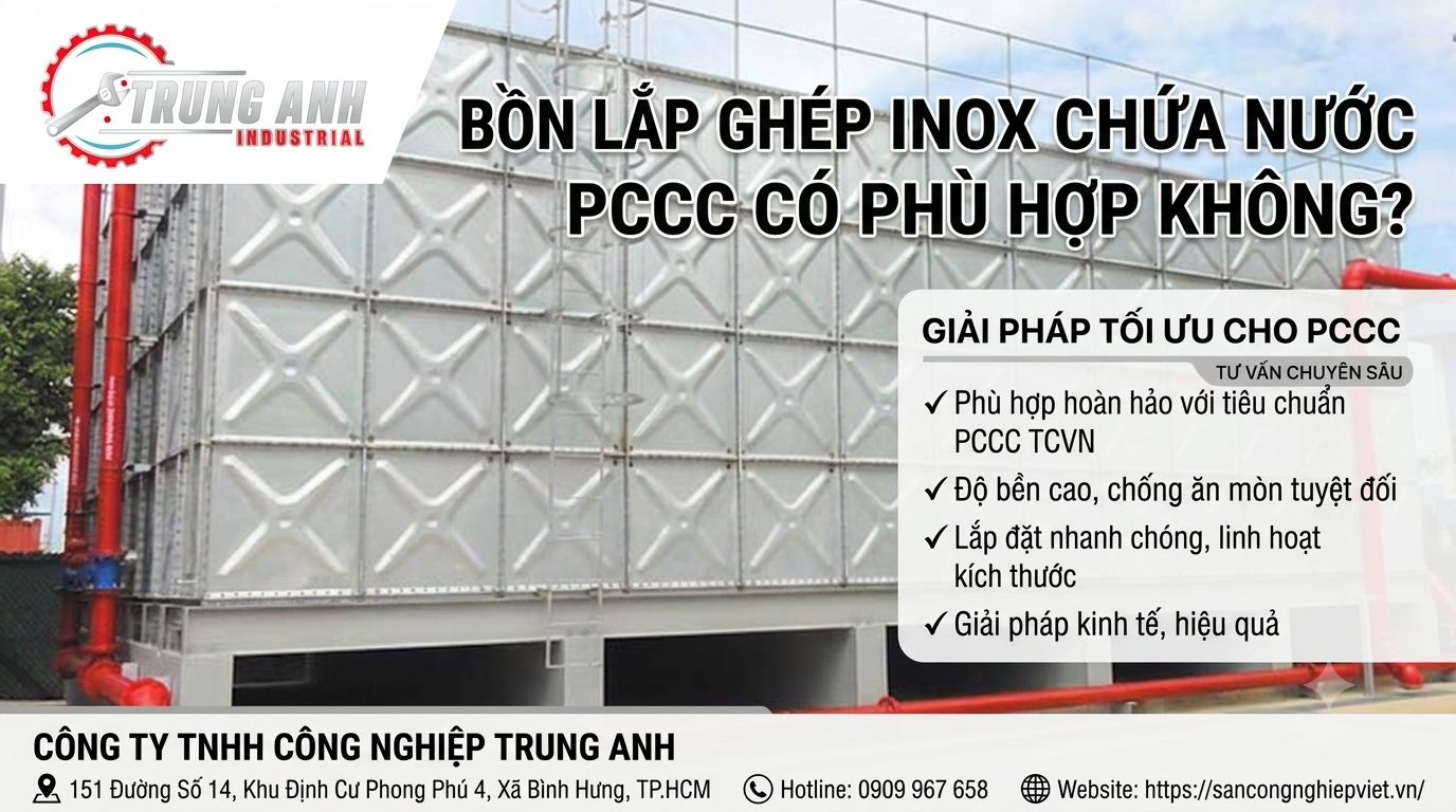 bồn lắp ghép inox chứa nước pccc có phù hợp