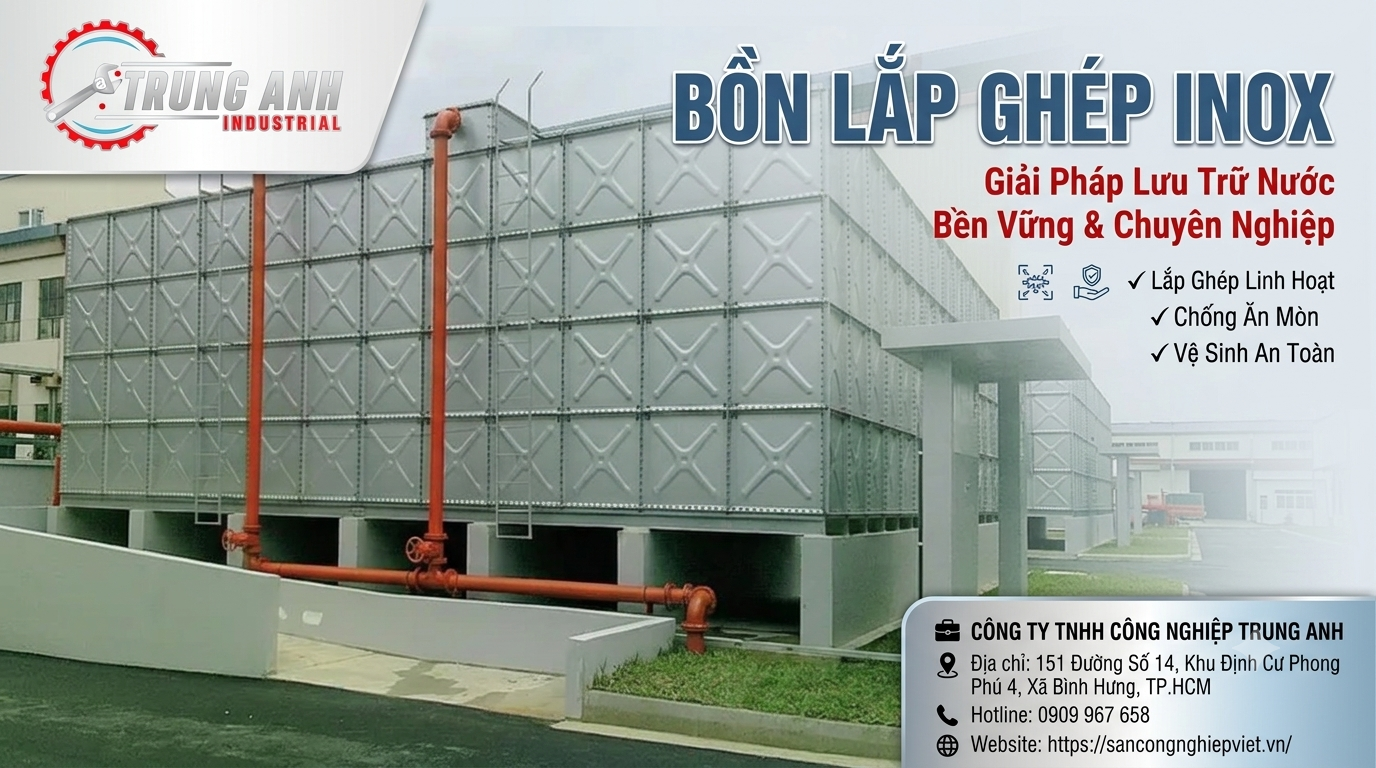 bồn lắp ghép inox