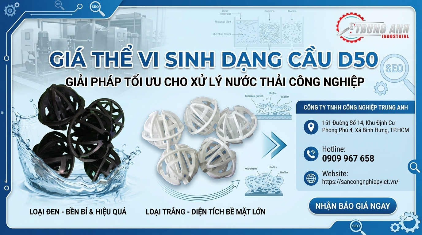 giá thể vi sinh dạng cầu D50 -