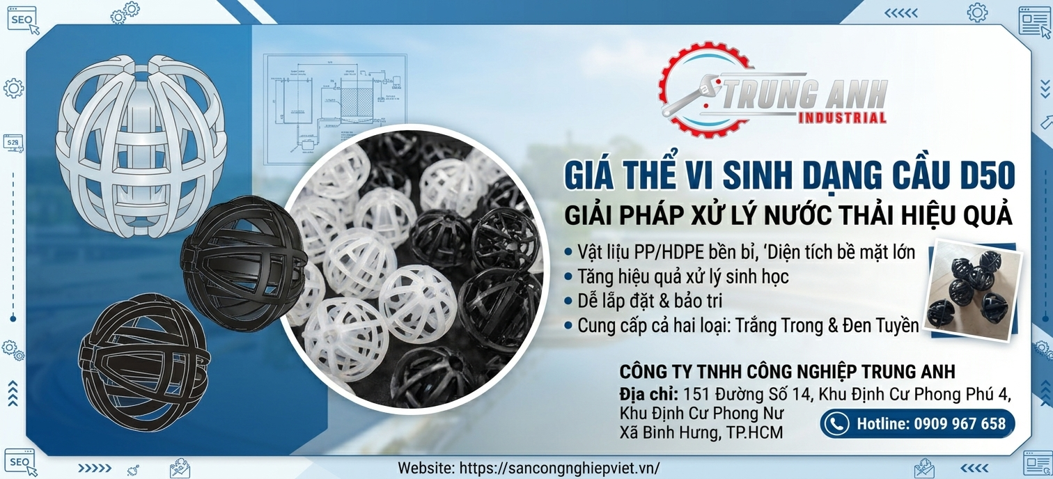 giá thể vi sinh dạng cầu d50