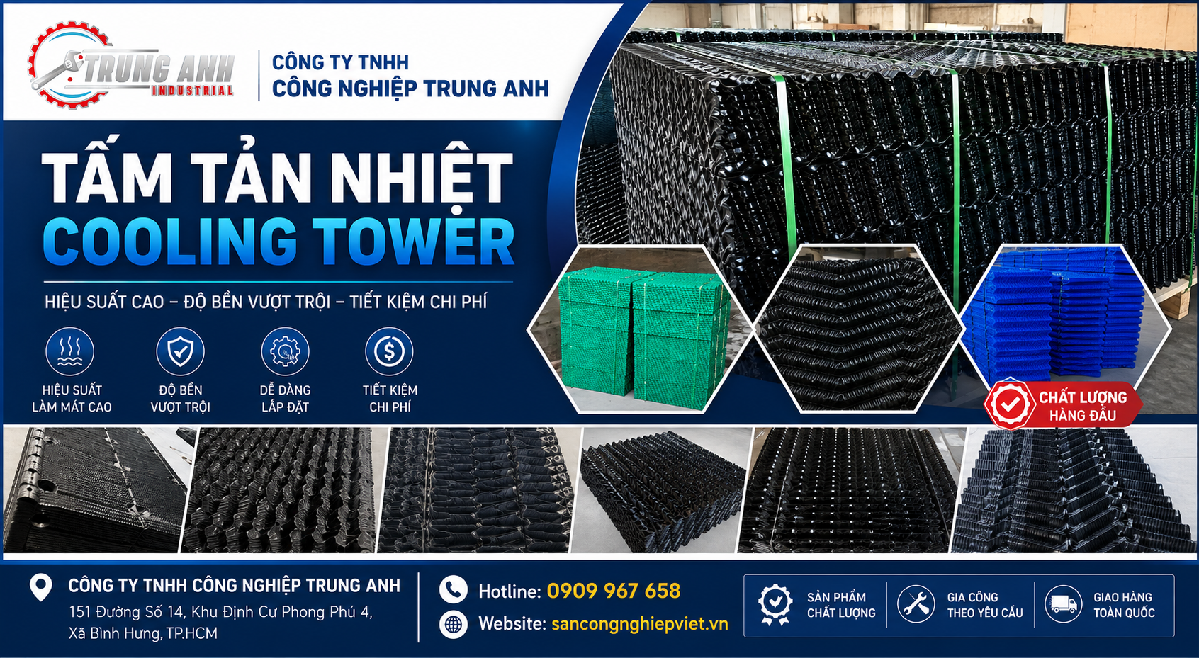 tấm tản nhiệt cooling tower