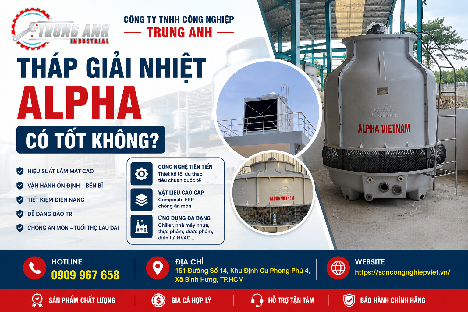 tháp giải nhiệt Alpha có tốt ko