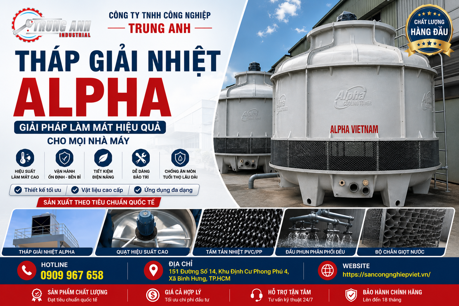 tháp giải nhiệt Alpha