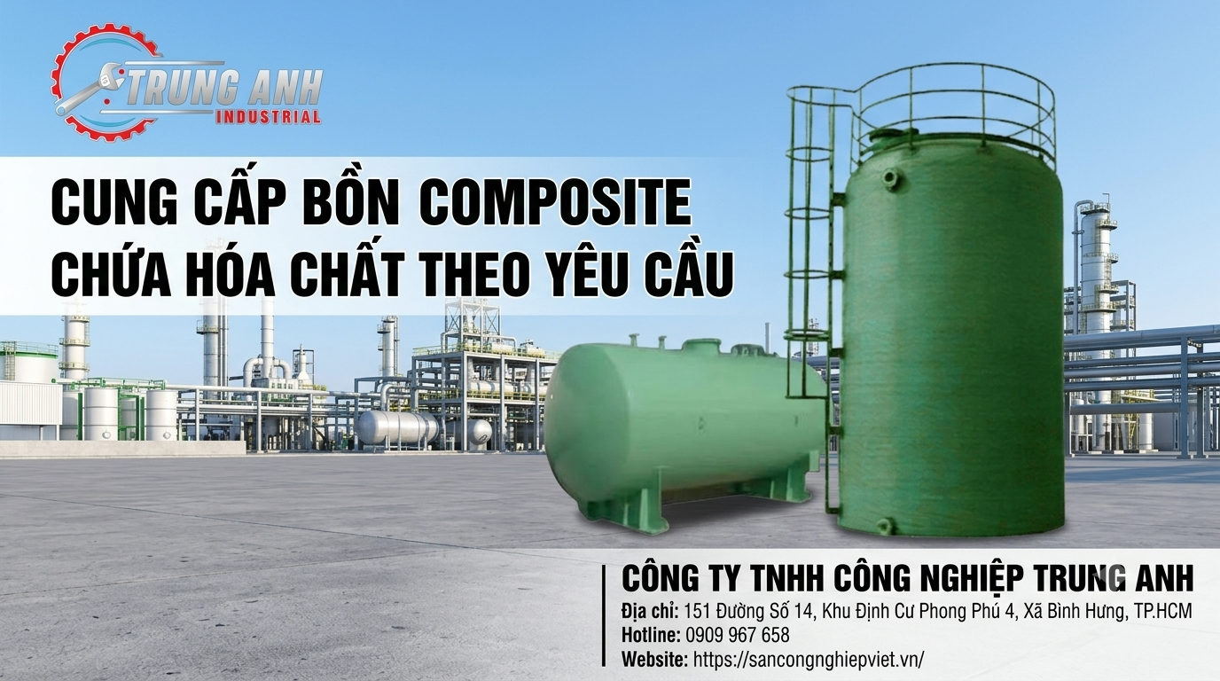 cung cấp bồn compsite chứa hóa chất theo yêu cầu