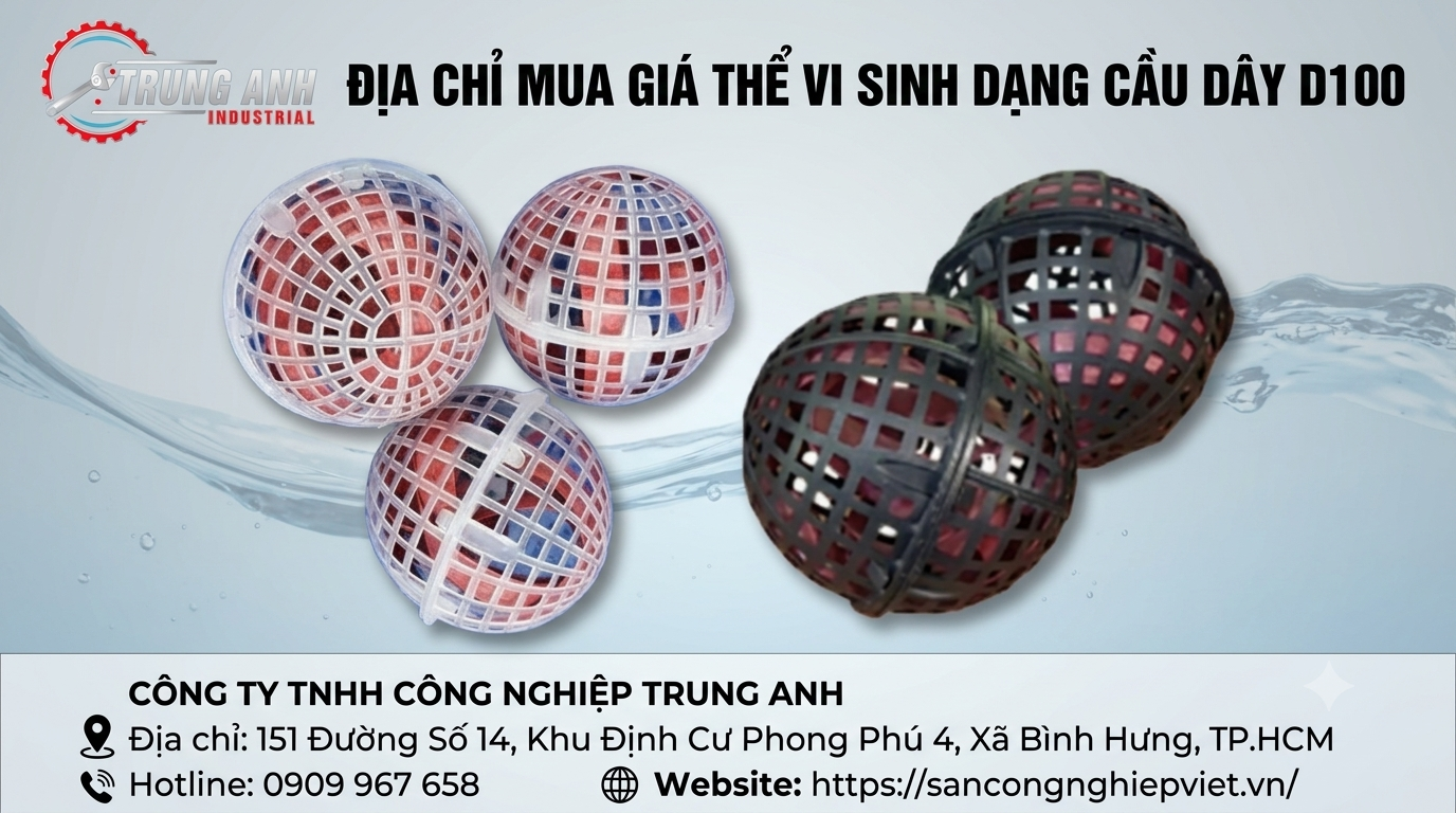 địa chỉ mua giá thể vi sinh dạng cầu dây D100