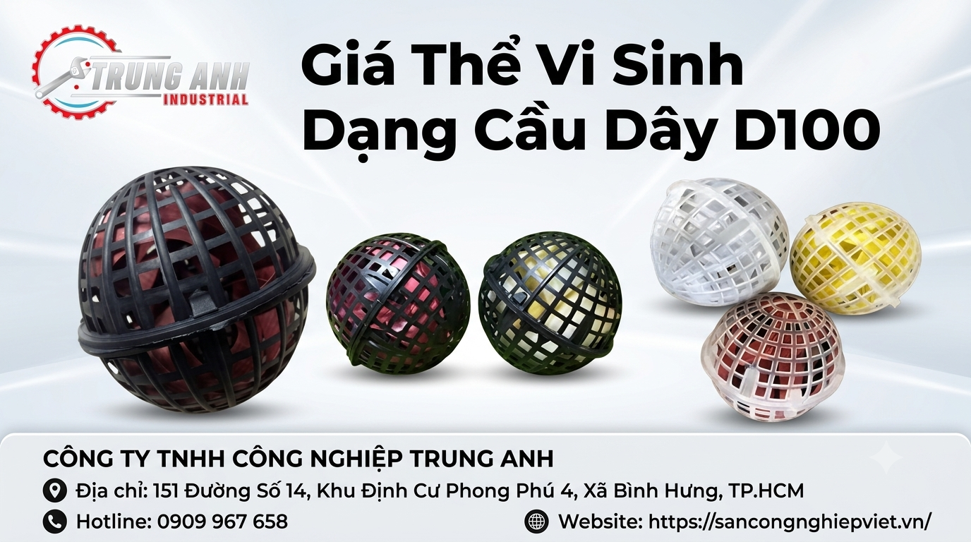 giá thể vi sinh dạng cầu dây D100