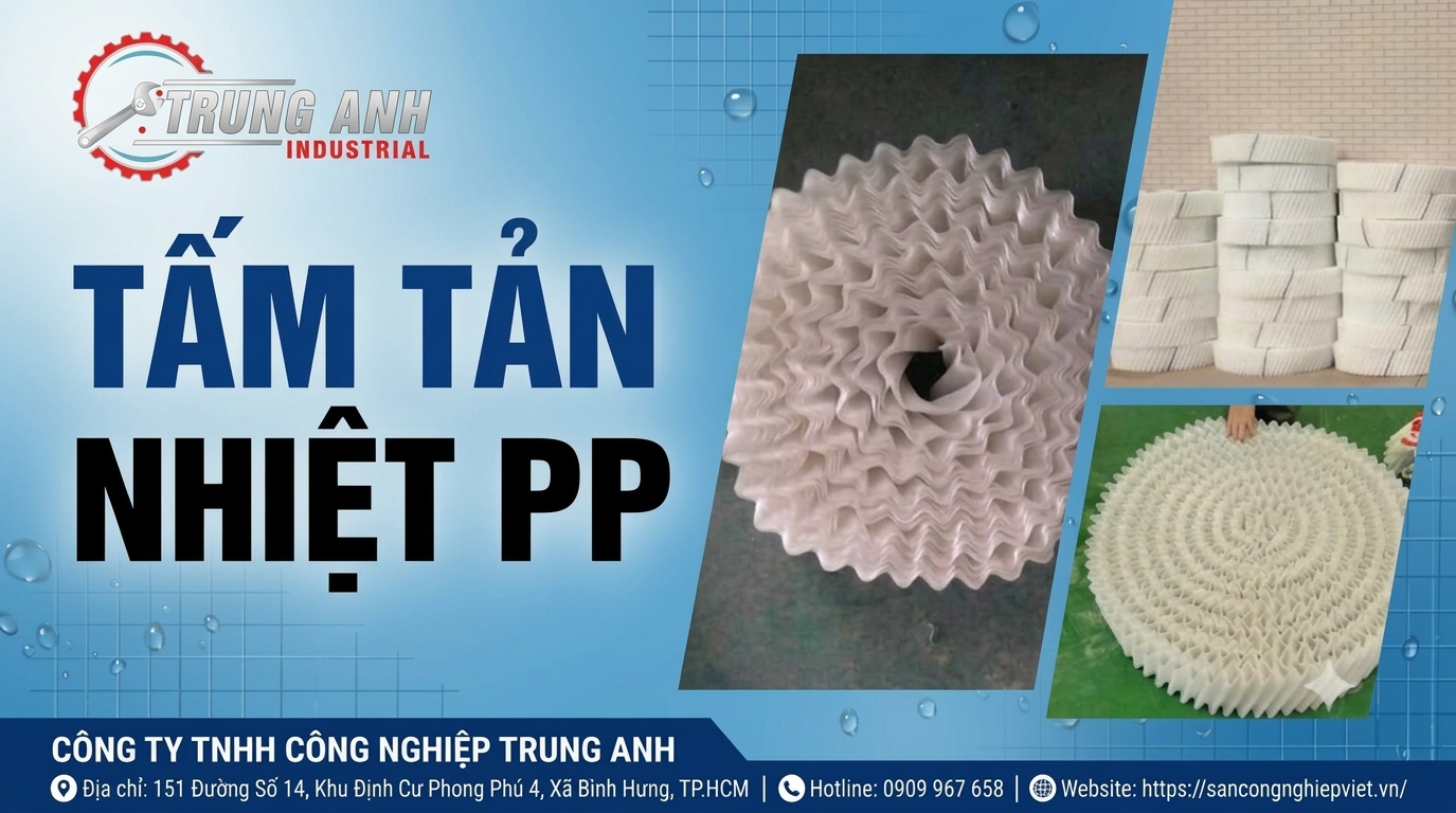 tấm tản nhiệt PP cho tháp giải nhiệt tròn